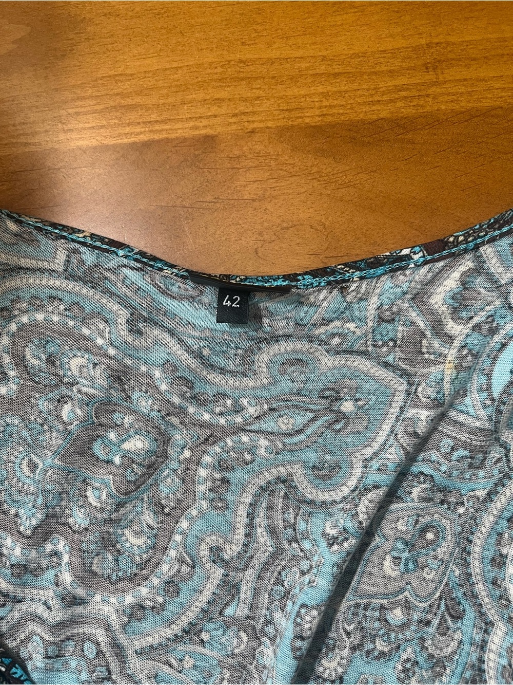 Lascana Teal Paisley V-Neck Maxi Dress EUC - Picture 7 of 9